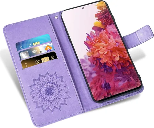 Vista 3 de Funda de teléfono para Samsung Galaxy S20 FE Gaxaly S 20 FE 5G UW 6.5 pulgadas con protector de pantalla de vidrio templado, funda delgada con tapa