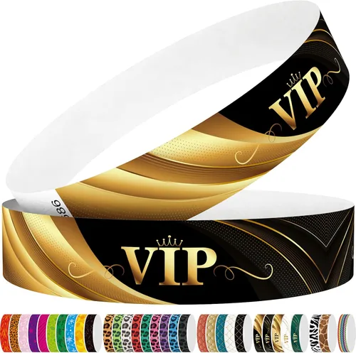 Vista 16 de Tyvek - Pulseras para eventos, diseño creativo de color, pulseras de papel de 3/4 pulgadas, paquete de 250 unidades para fiestas, agrupaciones, Negro