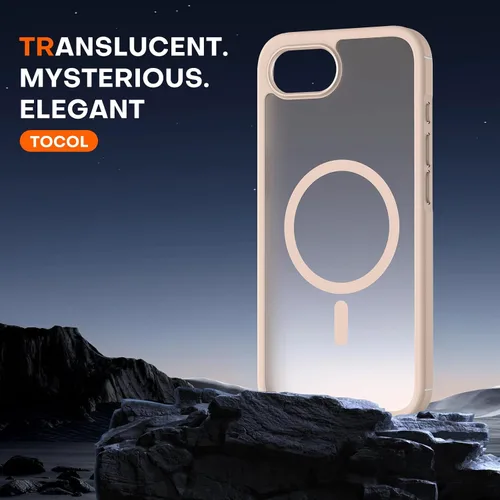 Vista 474 de TOCOL Funda para iPhone 11, compatible con Magsafe, protección completa de cámara, imanes integrados, protección contra caídas, funda translúcida