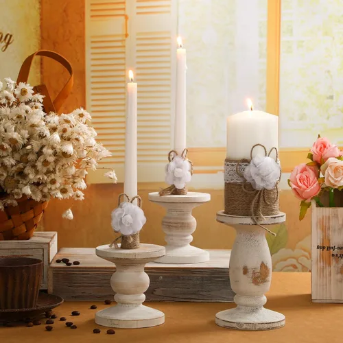 Vista 7 de Zhehao Blossom Unity - Juego de velas para recepción de ceremonia de boda