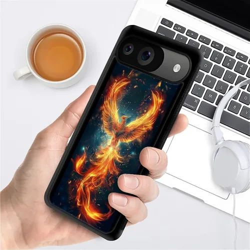 Vista 1387 de Compatible con Google Pixel 4A 5G Mobile Case Creative Acrylic Panel trasero Silicona Protección Grip especialmente diseñado para Google Pixel 4A 5G