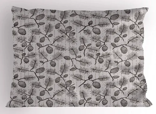 Vista 54 de Ambesonne Juego de 2 fundas de almohada navideñas, diseño de estrellas de Navidad y copos de nieve, letras retro, ropa de cama de microfibra