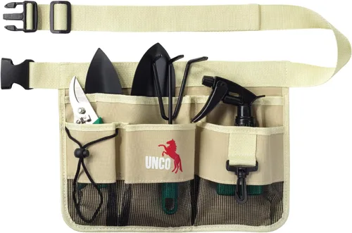 Vista 10 de UNCO - Cinturón de jardinería ajustable, rosa, 7 bolsillos, resistente al desgaste, al corte y al agua, bolsa para cinturón de herramientas