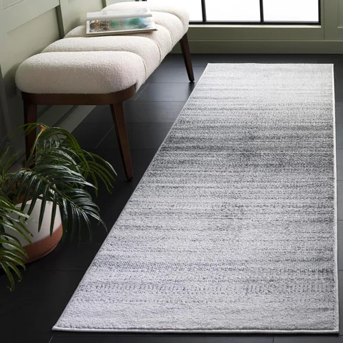 Vista 32 de SAFAVIEH Adirondack Collection - Alfombra decorativa, 2 pies 6 pulgadas x 4 pies, color negro y gris, diseño moderno, no desprende pelusa y de fácil