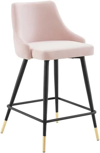 Vista 12 de Modway Adorn Performance - Taburete de terciopelo para mostrador, color gris