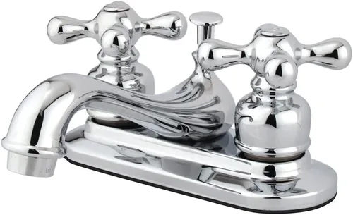 Vista 5 de Kingston Brass KB606AX Restoration - Grifo de baño central de 4 pulgadas, cobre antiguo