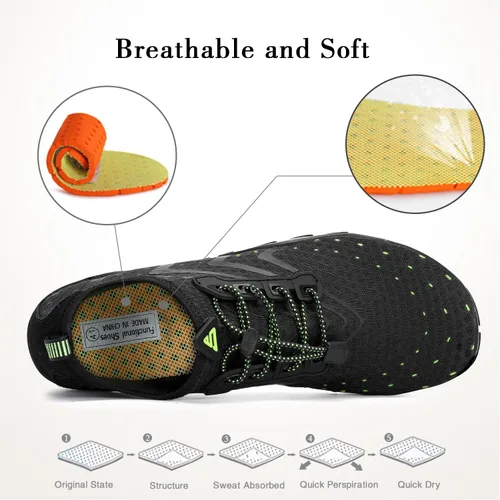 Vista 4 de Mishansha - Zapatos de agua para hombres y mujeres secado rápido para natación buceo surf deportes acuáticos piscina playa senderismo yoga