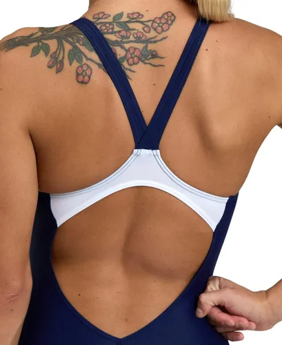 Vista 4 de ARENA Feel - Traje de baño elástico de una pieza con espalda en V para mujer