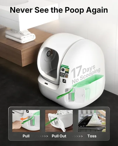Vista 7 de PETKIT Purobot Max Pro 2 AI - Caja de arena autolimpiante para gatos, sin