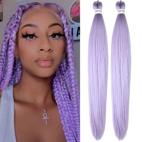Vista 107 de Cabello trenzado para niños preestirado de 16 pulgadas, color negro para niños, trenzas sin nudos