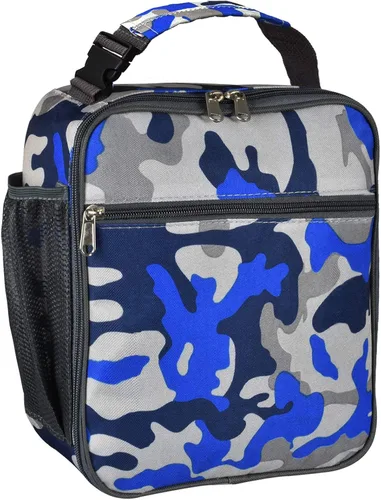Vista 12 de Lonchera aislada, a prueba de fugas, portátil, para mujeres, hombres, niños y niñas, bolsa enfriadora de gran capacidad con asa y bolsillo para Negro