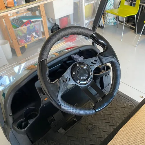 Vista 6 de Volante universal de 320mm para carrito de golf para Club Car DS y Precedent, volante para carrito de golf EZGO Yamaha para EZGO RXV y TXT Tempo G14