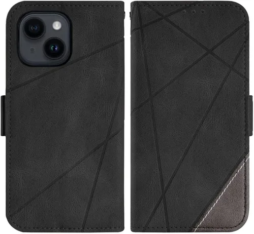 Vista 6 de Asuwish Funda compatible con iPhone 14 de 6.1 pulgadas y protector de pantalla de vidrio templado, soporte de ranura para tarjetas, soporte