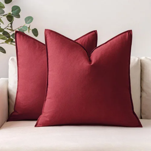 Vista 13 de MIULEE - Paquete de 2 fundas de cojín decorativas de lino, estilo bohemio y moderno, suaves, acento euro, para cama, neutral, fundas de cojín