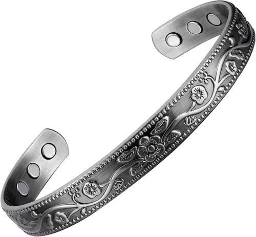 Vista 7 de Minimalist Design Magnetic Field Cuff Bracelets for Men & Women - Ultra Strength - Adjustable