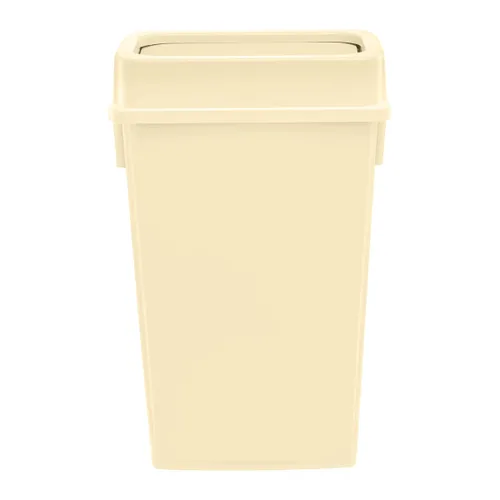 Vista 22 de Cubo de basura rectangular de plástico negro de 16 galones, perfecto para cocina, oficina