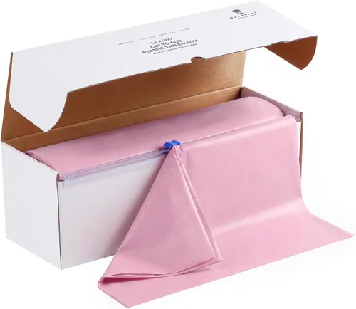 Vista 9 de Goodluck Manteles de Plástico de 54 Pulgadas X 300 Pies con Caja Cortadora, Rollo de Cubierta de Mesa Desechable Negro, Mantel de Plástico