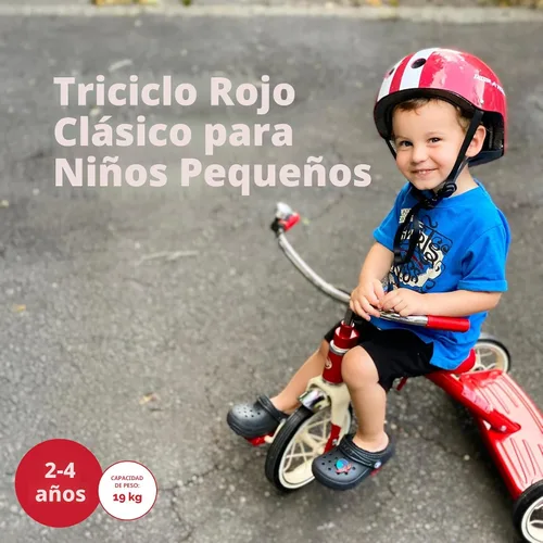 Vista 2 de Radio Flyer Classic Triciclo rojo, para edades de 2 a 4 años, rueda delantera de 10 pulgadas, campana