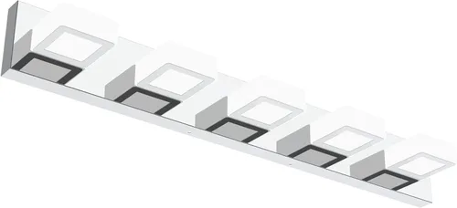 Vista 60 de Ralbay - Luz LED negra para tocador de baño, moderna, atenuable con 5 temperaturas de color, accesorios de iluminación de pared de acrílico negro