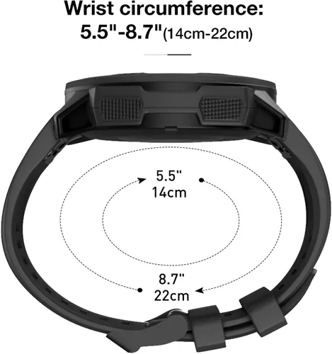 Vista 5 de Correa de 0.866 in de ancho para Garmin Fenix 5 6 7, correa de reloj de ajuste rápido compatible con Garmin Fenix 5 Plus/Fenix 6 Pro/Approach