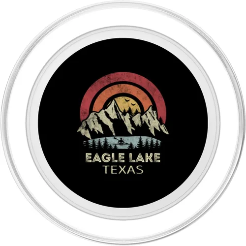 Vista 2 de Eagle Lake Texas Mountain Sunset Sunrise Kayak Eagle Lake PopSockets MagSafe PopGrip para iPhone