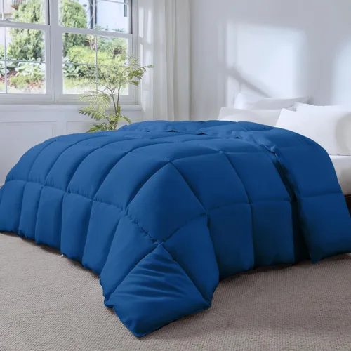 Vista 4 de STWIENER Edredón suave súper King de 120 x 98 pulgadas, relleno de edredón alternativo acolchado extra grande, 8 pestañas en las esquinas para todas