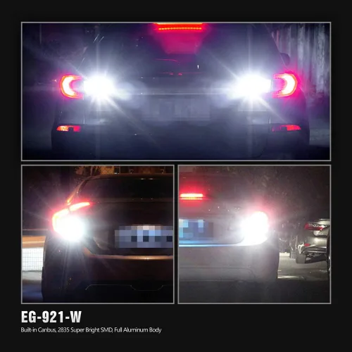 Vista 7 de SiriusLED - Bombilla LED de respaldo trasero sin error (tamaño 921, súper brillante, 3030, SMD, xenón, 6000 K, 2 unidades)