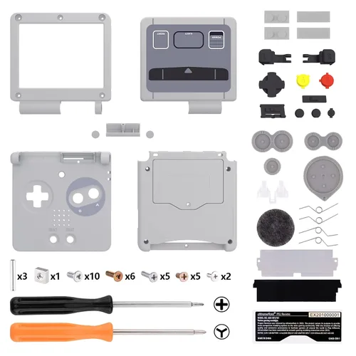 Vista 11 de IPS Ready Upgraded eXtremeRate Classic 1989 GB DMG-01 Style Custom Replacement Housing Shell for Gameboy Advance SP GBA SP – Compatible with Both