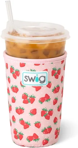 Vista 12 de Swig Life Coolie para taza helada mediana de 22 onzas, funda aislante estándar de 22 onzas con asa, aislamiento de neopreno mantiene las bebidas