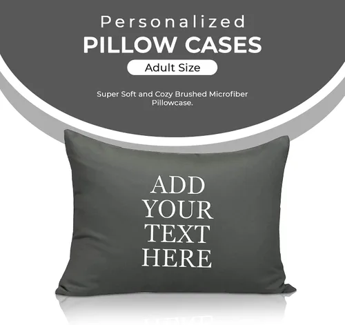 Vista 2 de Personalized Passion Fundas de almohada tamaño corporal (20 x 54 pulgadas), fundas de almohada suaves y acogedoras con cierre de sobre con nombre