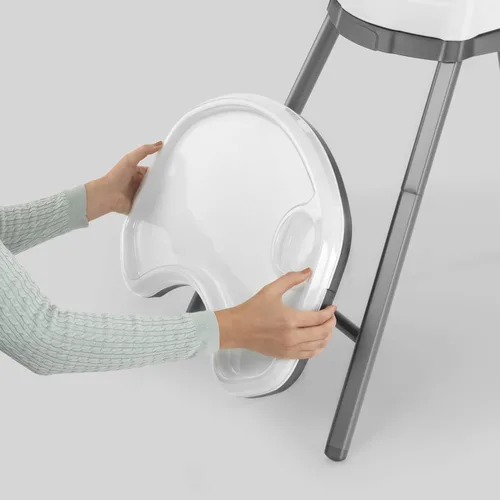 Vista 7 de Chicco Stack 1-2-3 Silla alta convertible multiusos para bebés y niños pequeños, arnés de 5 puntos y 3 posiciones reclinable, fácil de limpiar
