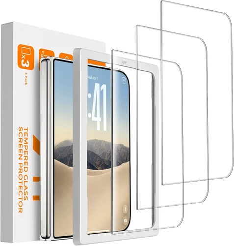 Vista 13 de Mkeke Protector de pantalla para iPhone Air, paquete de 3 unidades de vidrio templado [dureza 9H] [protección contra caídas de grado militar]