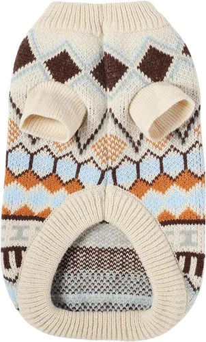 Vista 6 de Suéter suave y cálido para perro, suéter de punto para gato, suéter clásico grueso para mascotas, lindo suéter de invierno para cachorros, ropa