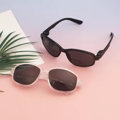 Vista 6 de BFOCO Gafas de sol bifocales con bisagras metálicas y sin tornillos para hombre - Sports Bifocal Sunnies (negro brillante) +1.00