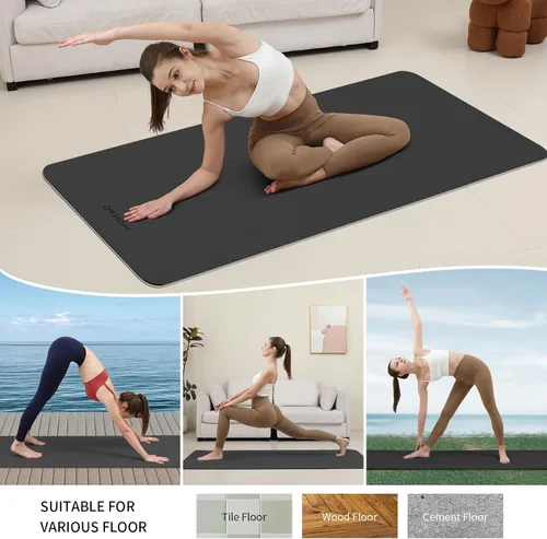 Vista 6 de 8mm Thick Yoga Mat Non Slip for Women Men