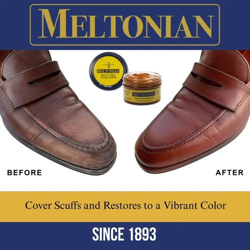 Vista 3 de Meltonian Betún en Crema para Zapatos, Betún para Botas, Betún para Zapatos de Cuero a Base de Aceite con Cera de Abejas, Restaura y Protege, Más