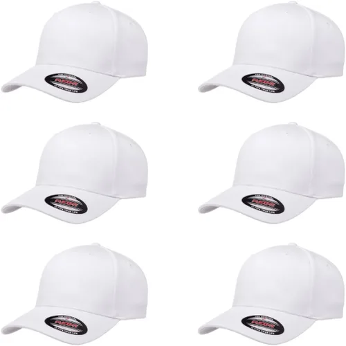 Vista 63 de Gorra de béisbol Flexfit Wooly Combed Premium de 6 paneles estructurada Ajuste elástico Paquete al por mayor disponible Negro
