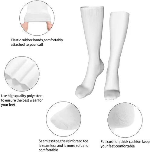 Vista 3 de Autumn Women Socks Winter Men Socks Warm Soft Socks,Sunflower and Pumpkins Fall Season Design,Christmas Gift Socks for Women Men girls Cozy
