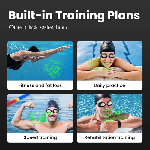 Vista 7 de Holoswim Gafas de natación inteligentes 2PRO, visualización en tiempo real AR, seguimiento de datos y planes de entrenamiento, gafas de natación