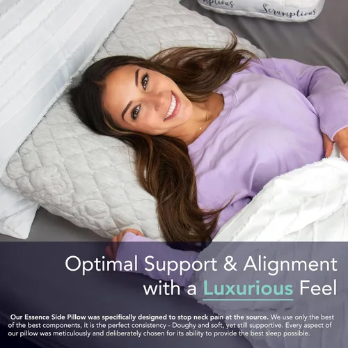 Vista 3 de Honeydew Essence - Almohada lateral, la almohada cervical de lujo definitiva, soporte totalmente ajustable para aliviar el dolor de cuello