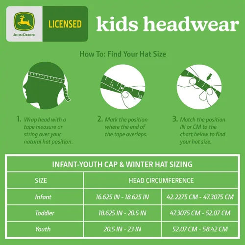 Vista 6 de John Deere Sombrero de invierno para niños pequeños tamaños