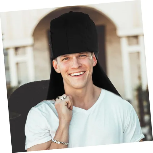 Vista 5 de Yardwe 4 piezas turbante sombrero de pesca sombrero de sol para hombre sombrero visera montañismo liner sombrero deportivo sombrero de sol