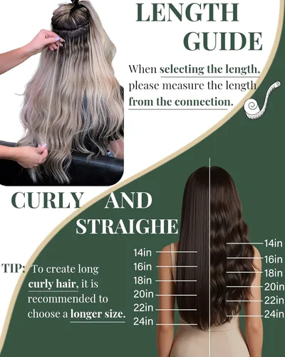 Vista 4 de Ugeat - Extensiones de cabello humano con microanillo, 14 pulgadas, extensiones de cabello Remy con microcuentas de 1 gm/hebra, 50 gms, extensiones