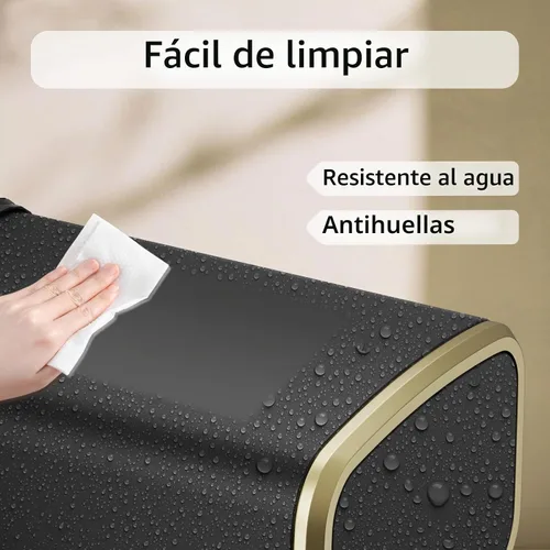 Vista 5 de Cubo de basura pequeño para baño de 8L/2.1 galones con tapa, cubo de basura rectangular con tapa abatible, cubo de basura de acero inoxidable