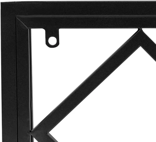 Vista 7 de Estante pesado para vino montado en la pared, soporte de doble capa para copas de vino de 59.06 pulgadas, estante colgante de metal industrial