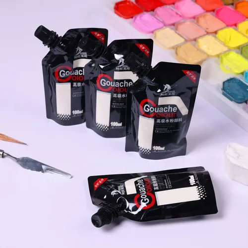 Vista 7 de Gouache - Pintura de gouache, color blanco, 3.4 fl oz, no tóxico, para lienzo y papel, pintura de acuarela opaca Gouache, suministros de arte