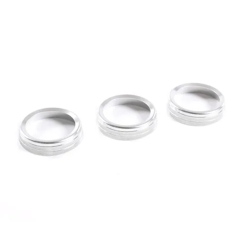 Vista 9 de Anillos de ajuste de aire acondicionado trasero para Land Rover Defender 110 2020 accesorios de coche (plateado)