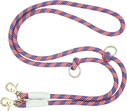 Vista 7 de Correa de perro manos libres de 7 pies, correa de cintura de cuerda de nailon para perros caminar correr