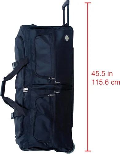 Vista 5 de Rockland Bolso de viaje con ruedas, Negro