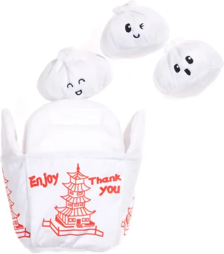 Vista 8 de BarkBox Andi's Dumplings - Juguete interactivo de peluche para perros 4
